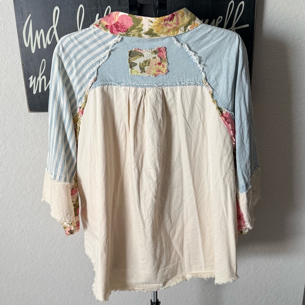 Pol Mixed Pattern Button Down Nwot - image 5